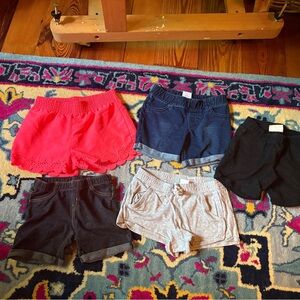Gymboree Cat Jack 5 6 Girls' Shorts Bundle Hot Pink Navy Black summer set denim